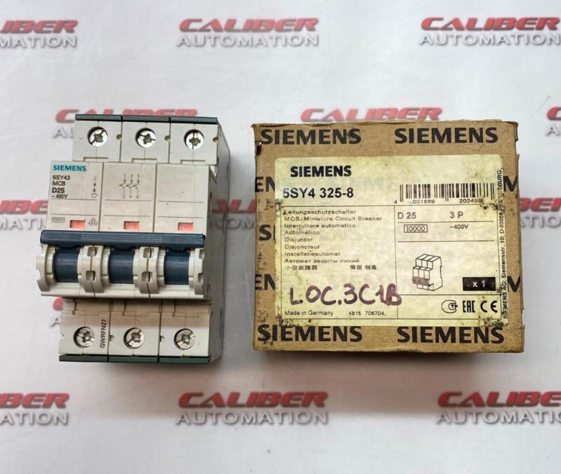 Load image into Gallery viewer, SIEMENS 5SY4 325-8 Miniature Circuit Breaker - Caliber Automation Online Store
