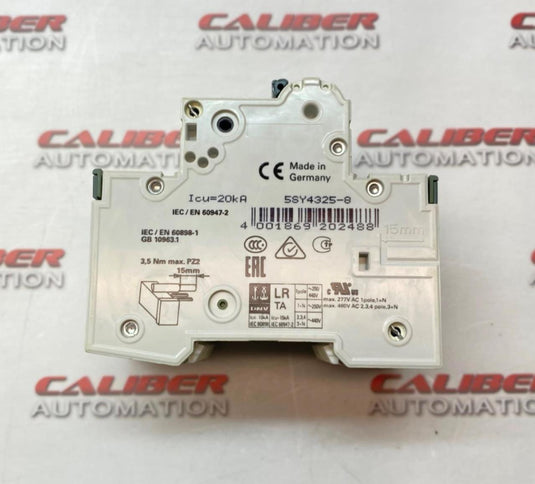 SIEMENS 5SY4 325-8 Miniature Circuit Breaker - Caliber Automation Online Store