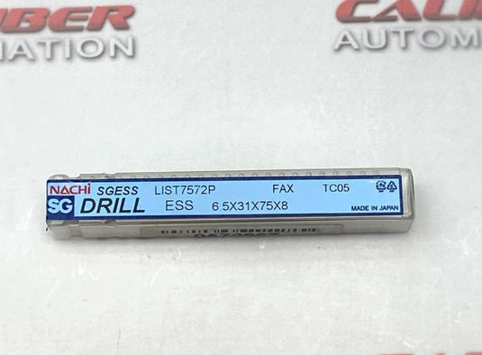 NACHI SGESS Drill 0572967 6.50mm Size 135° Powdered Metal Cobalt - Caliber Automation Online Store