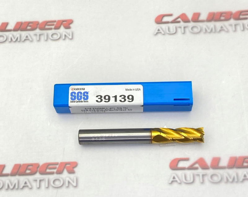 Load image into Gallery viewer, KYOCERA SGS 39139 Solid Carbide Tools 5/16 Endmill 4FL - Caliber Automation Online Store
