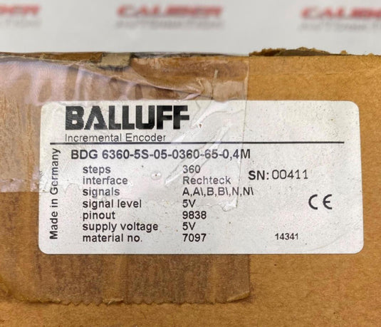 BALLUFF BDG 6360-5S-05-0360-65-0,4M Incremental Encoder - Caliber Automation Online Store