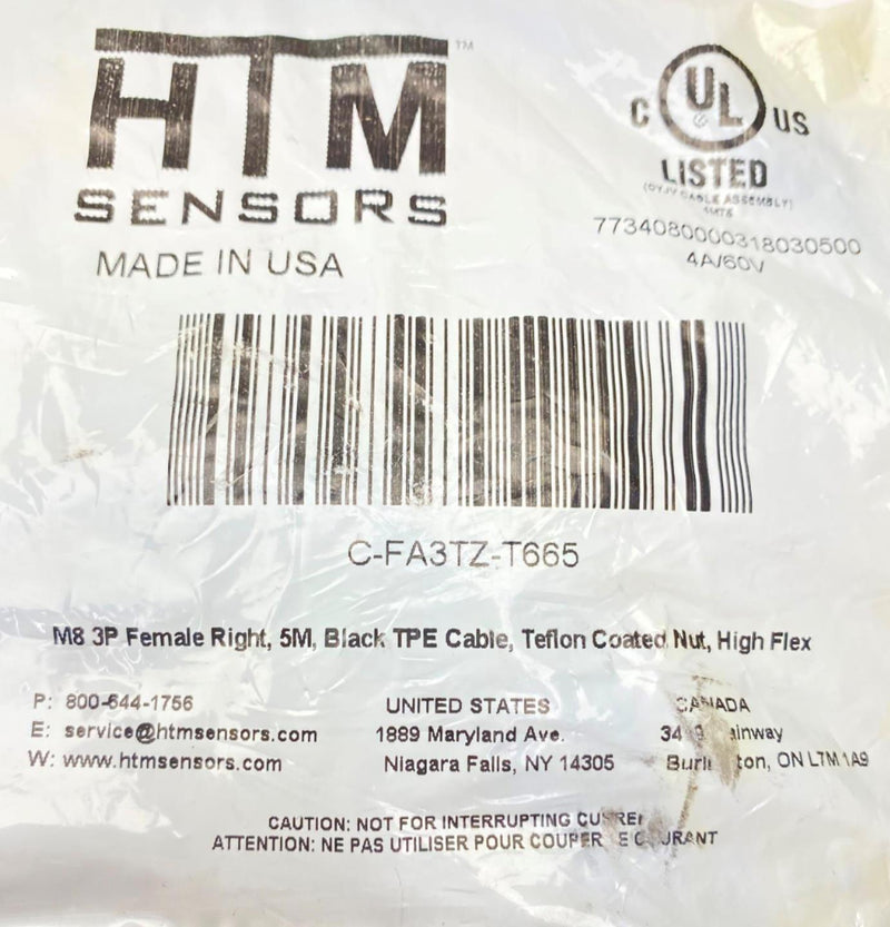 Load image into Gallery viewer, HTH SENSORS C-F3TZ-T665 Single Ended Cable - Caliber Automation Online Store
