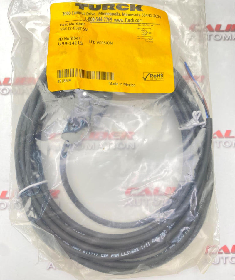 Load image into Gallery viewer, TURCK VAS 22-D587-5M Cordset - Caliber Automation Online Store
