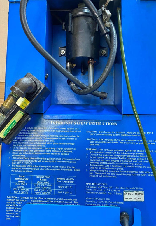 STILLCLEAN SC-100 SC100 Solvent Recycler Drain Waste Oil (USED) - Caliber Automation Online Store