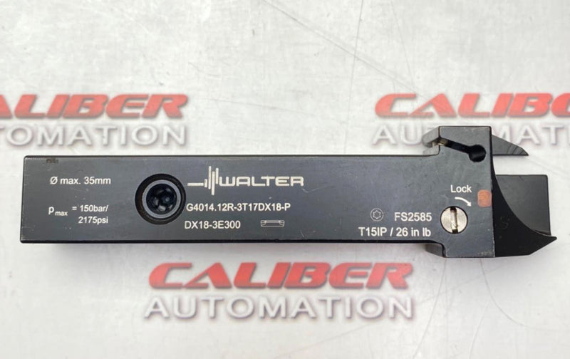 Load image into Gallery viewer, WALTER G4014.12R-3T17DX18-P Grooving &amp; Cutting Holder (NEW) - Caliber Automation Online Store
