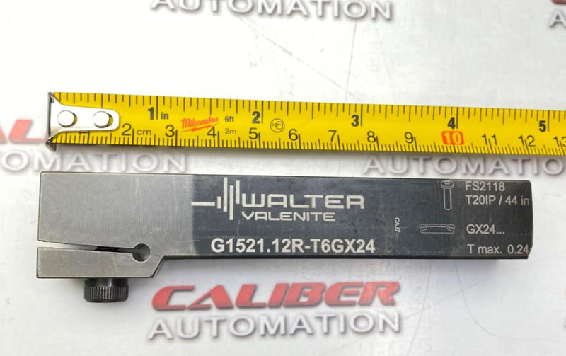 Load image into Gallery viewer, WALTER G1521.12R-T6GX24 GroovingTool Holder (SHORT) (USED) - Caliber Automation Online Store
