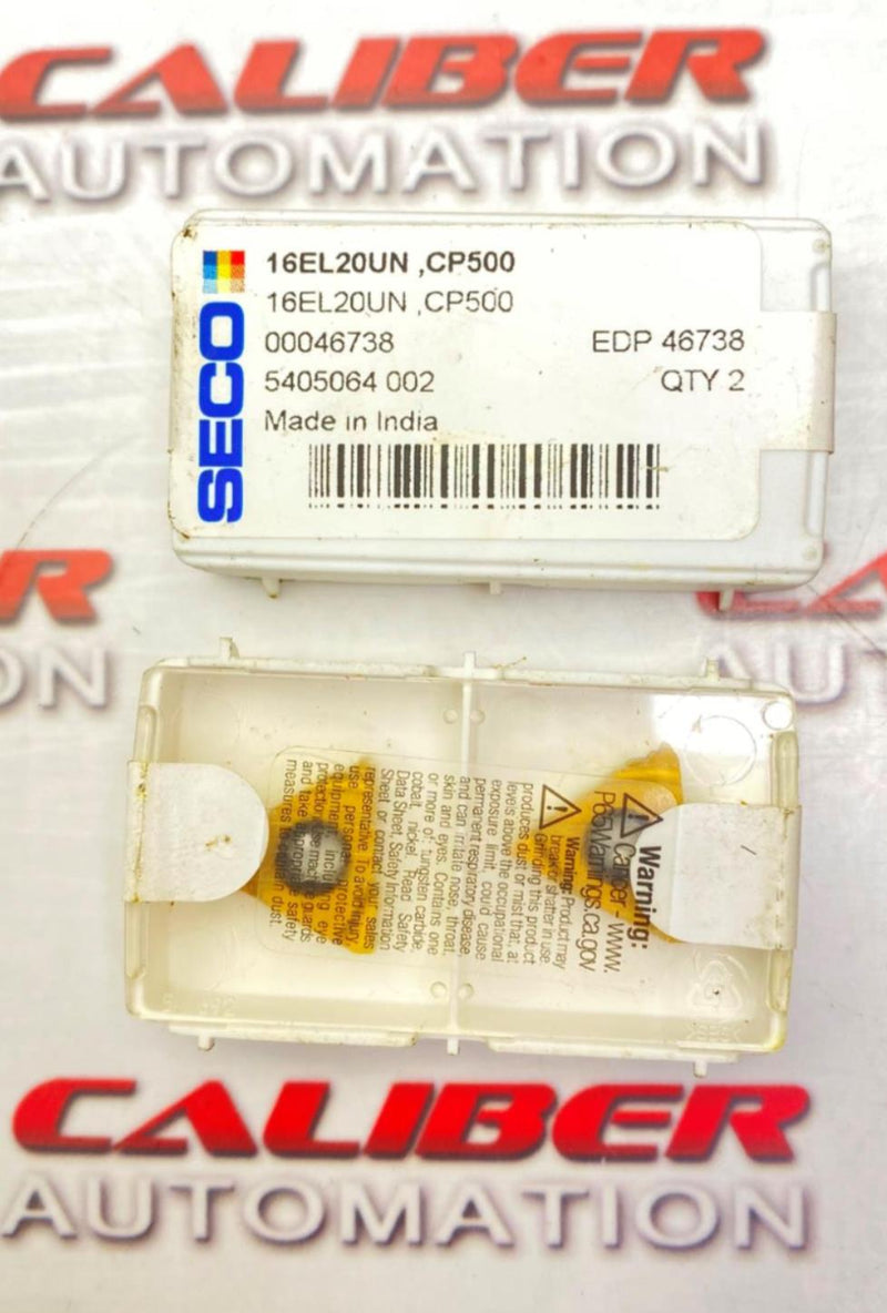 Load image into Gallery viewer, SECO 16EL20UN CP500 Pack of 2 Carbide Thread Inserts Qty13 (NEW) - Caliber Automation Online Store
