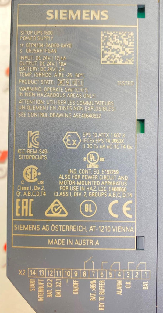 SIEMENS 6EP4134-3AB00-0AY0 SITOP UPS1600 Power Supply (USED) - Caliber Automation Online Store