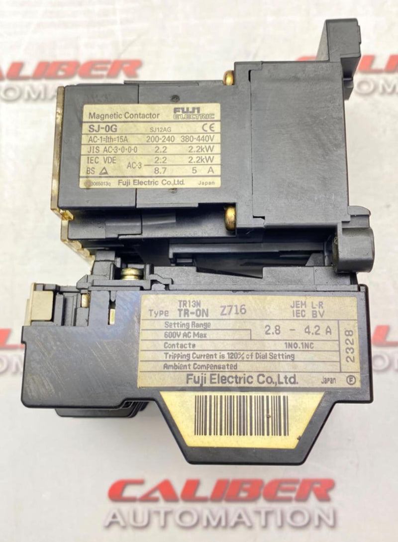 Load image into Gallery viewer, FUJI ELECTRIC SJ-0G &amp; TR-ON Magnetic Contactor (USED) - Caliber Automation Online Store
