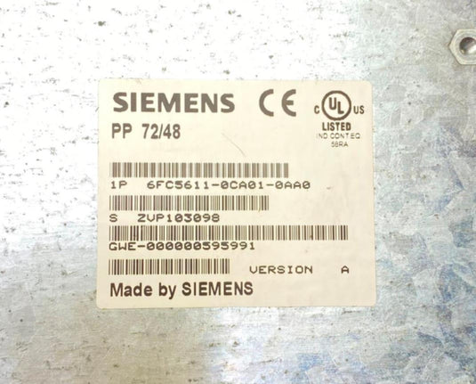 SIEMENS 6FC5611-0CA01-0AA0, SINUMERIK I/O MODULE (USED) - Caliber Automation Online Store