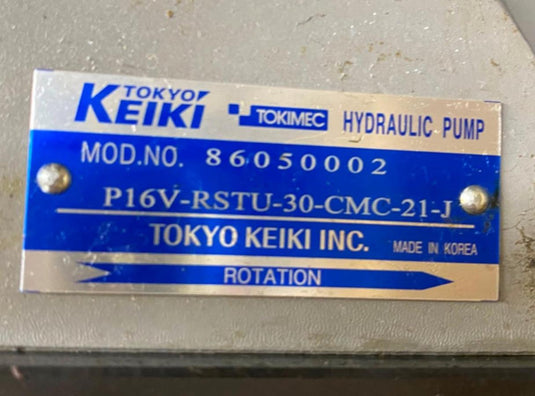 TOKYO KEIKI P16V-RSTU-0-CMC-21-J Hydraulic Pump (USED) - Caliber Automation Online Store