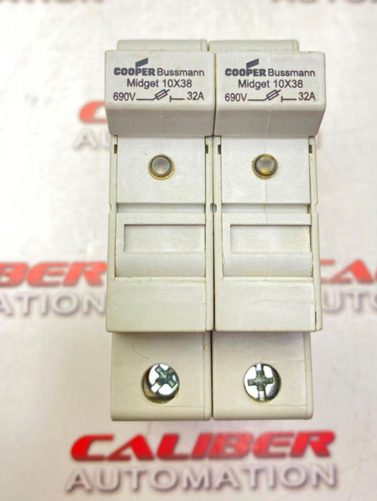COOPER BUSSMANN CHM Midget Fuse Holder 690V,32A,2Pole (USED) - Caliber Automation Online Store