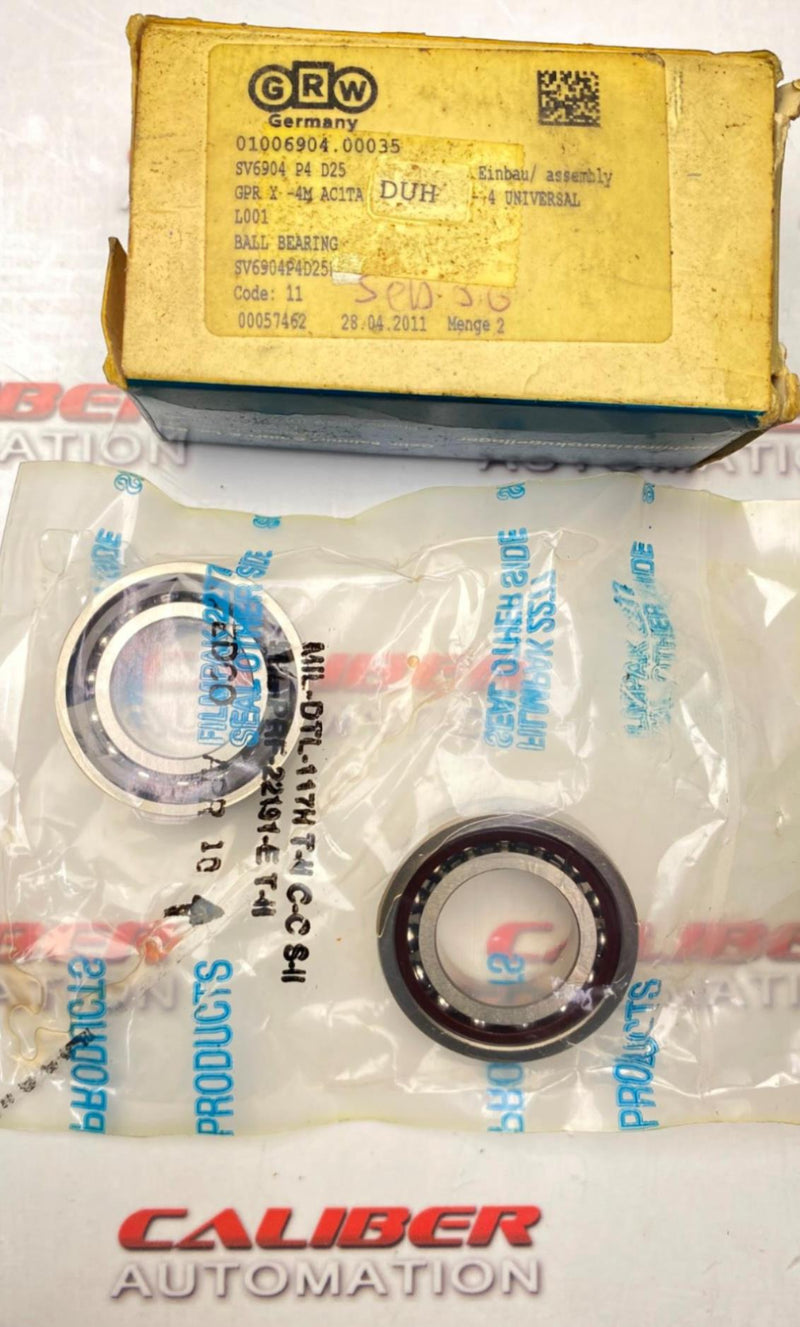 Load image into Gallery viewer, GRW SV6904 P4 D25 Super Precision Ball Bearing (Box of 2) (NEW) - Caliber Automation Online Store
