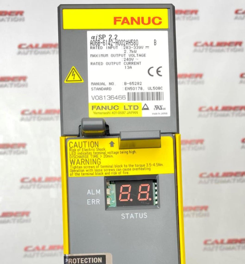Load image into Gallery viewer, FANUC A06B-6142-H002#H580 Spindle AMP Module AISP-2.2/TYPE B2 (NEW) - Caliber Automation Online Store
