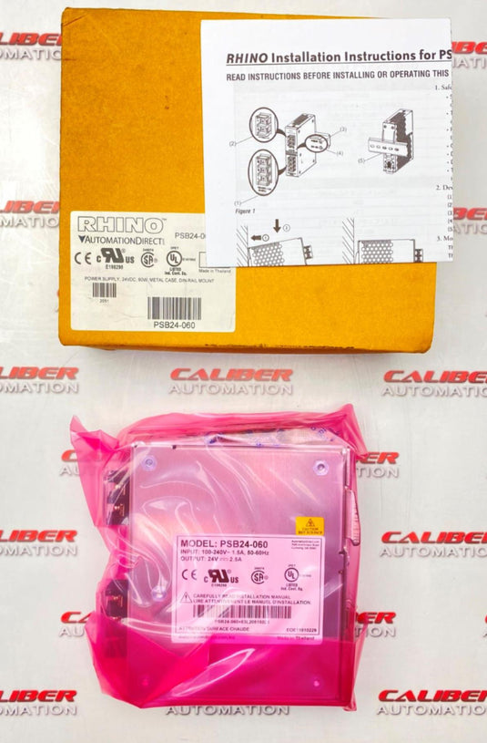 RHINO PSB24-060 Power Supply 24VDC 60W (NEW) - Caliber Automation Online Store