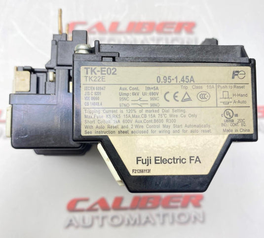 FUJI ELECTRIC TK-E02 Thermal Overload Relay TK22E (USED) - Caliber Automation Online Store