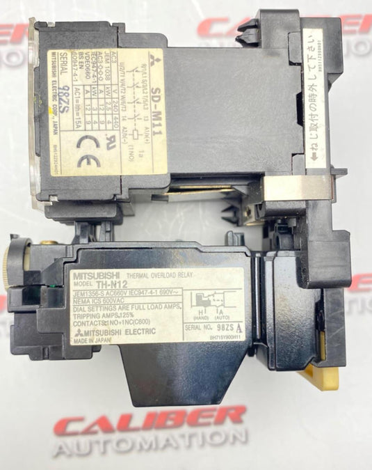 MITSUBISHI SD-M11Contactor With TH-N12 Overload Relay (USED) - Caliber Automation Online Store