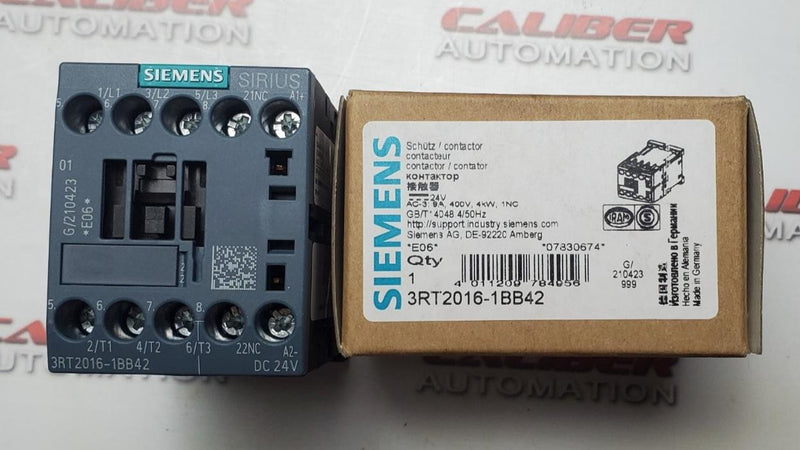 Load image into Gallery viewer, SIEMENS 3RT2016-1BB42 Contactor - Caliber Automation Online Store

