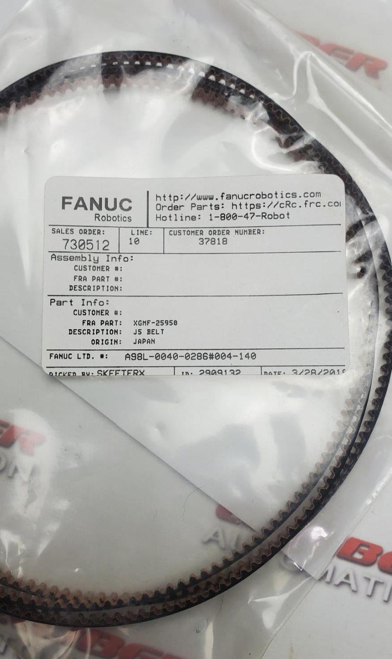 Load image into Gallery viewer, FANUC A98L-0040-0286#004-140 J5 BELT - Caliber Automation Online Store
