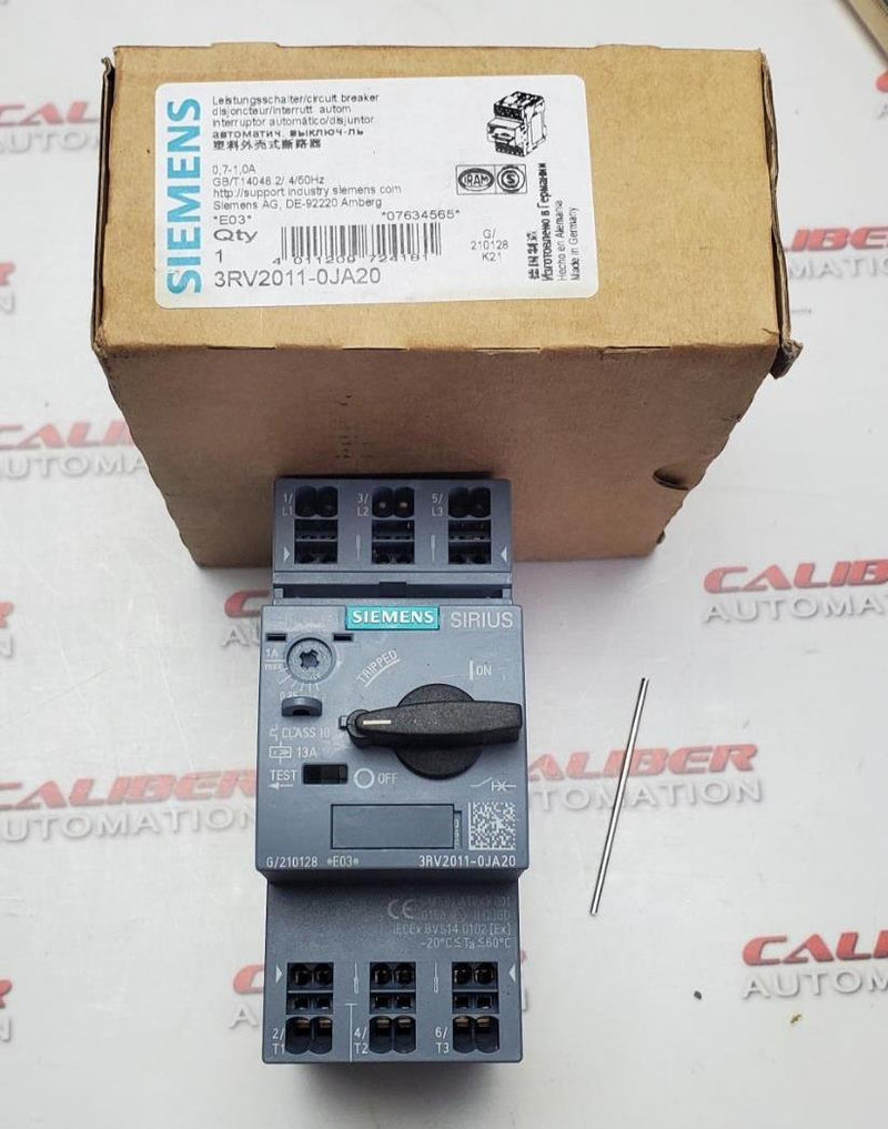 Load image into Gallery viewer, SIEMENS 3RV2011-0JA20 Circuit Breaker - Caliber Automation Online Store
