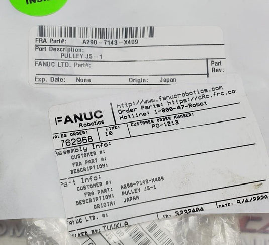 FANUC A290-7143-X409 PULLEY J5-1 - Caliber Automation Online Store