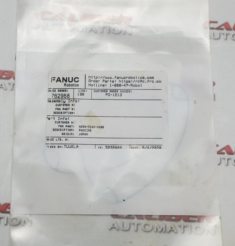Load image into Gallery viewer, FANUC A290-7143-X406 PACKING - Caliber Automation Online Store
