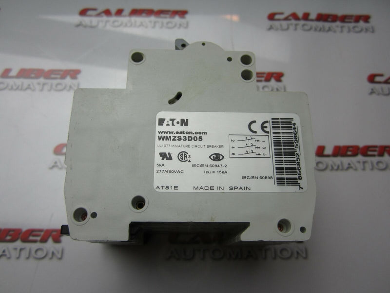 Load image into Gallery viewer, EATON WMZS3D05 3 Pole 5A Circuit Breaker - Caliber Automation Online Store
