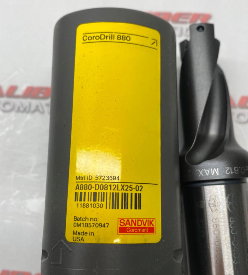 Load image into Gallery viewer, SANDVIK Coromant A880-D0812LX25-02 Corodrill 880 Indexable Insert Drill - Caliber Automation Online Store
