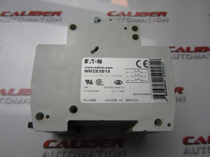 Load image into Gallery viewer, EATON WMZS3D15 3 Pole 15A Circuit Breaker - Caliber Automation Online Store
