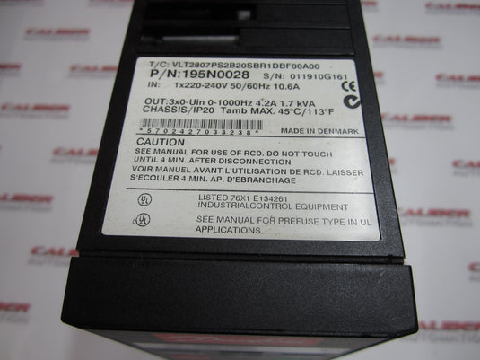 DANFOSS VLT 2800 195N0028 Variable Frequency Drive - Caliber Automation Online Store